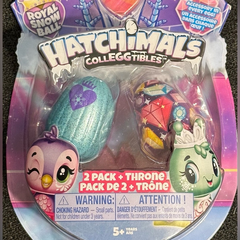Hatchimals CollEGGtibles Royal Snow Ball 2-Pack with Throne Toy